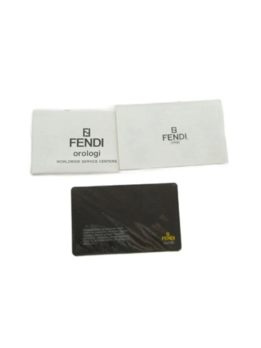 Fendi Orologi Watch Quartz Smoseco Square Black Dial Logo Silver